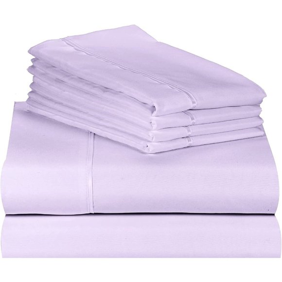 New 6 PC Hotel SoftSheet Deep Set  Pockets 18" Eco Friendly Wrinkle Free Sheets - Picture 1 of 8